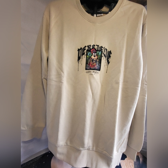 Left Point Italy Rhinestone Goofy Sweater Size 2x Fits XL - Picture 2 of 7